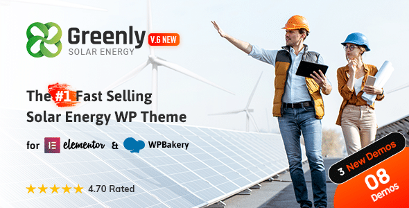 Greenly v6.4 Nulled - Ecology & Solar Energy WordPress Theme