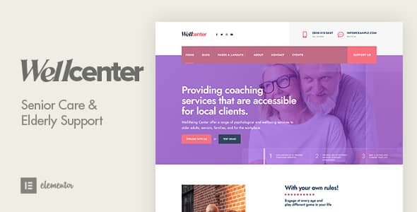 Wellcenter v1.4 Nulled - Senior Care & Support WordPress Theme