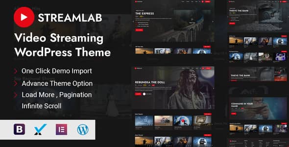 Streamlab v3.3 Nulled - Video Streaming WordPress Theme