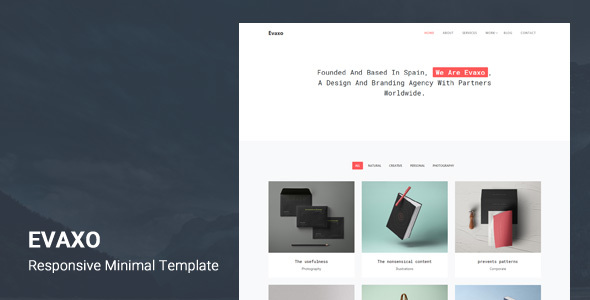 Evaxo Nulled - Responsive Minimal Template