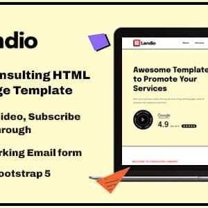 Landio Nulled – Creative Startup Consulting HTML Landing Page Template