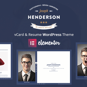 Henderson v3.0.0 Nulled – vCard & Resume WordPress Theme