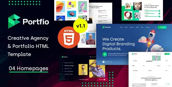 Portfio v1.1 Nulled - Creative Agency & Portfolio HTML Template