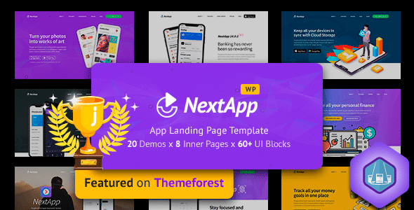 Nextapp v1.4.3.1 Nulled - App Landing Page WordPress Theme