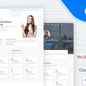 Queue v1.1 Nulled – Personal Portfolio, Resume Template
