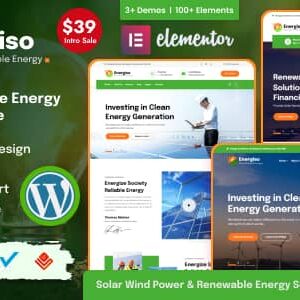 Energiso v1.0 Nulled – Solar & Renewable Energy WordPress Theme