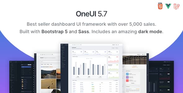 OneUI v5.7 Nulled - Bootstrap 5 Admin Dashboard Template, Vue Edition & Laravel 10 Starter Kit
