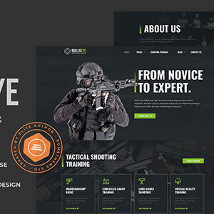 Bullseye Nulled – Shooting Range & Gun Club Figma Template
