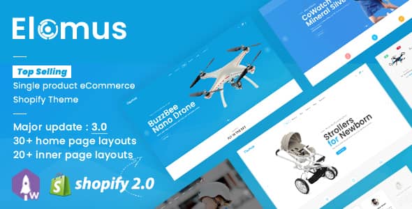 Elomus v3.12 Nulled - Single Product Shop Shopify Theme