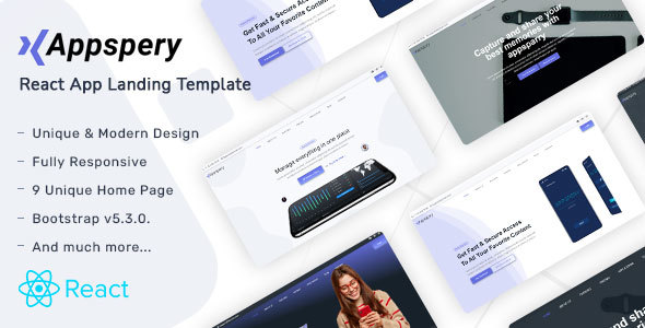 Appspery Nulled - React Landing Page Template