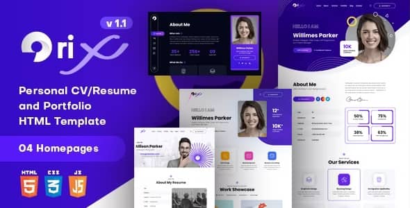 Orix Nulled - Personal CV/Resume and Portfolio HTML Template