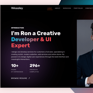 Weasley v1.0 – Personal Portfolio WordPress Theme