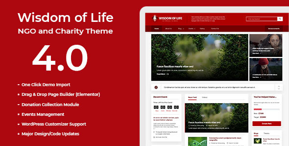 Wisdom Of Life v4.0 Nulled - NGO and Charity Theme