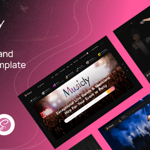 Musicly Nulled – Music Bands and Musicians HTML Template