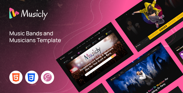 Musicly Nulled - Music Bands and Musicians HTML Template