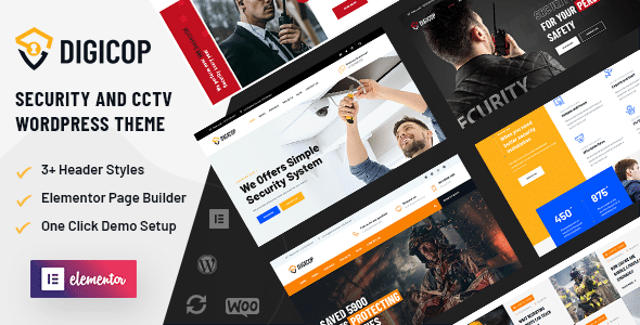 Digicop v2.9 Nulled - Security and CCTV WordPress Theme