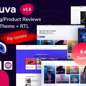 Puva v2.3 Nulled – Online Blogging & Affiliate Product Reviews WordPress Theme