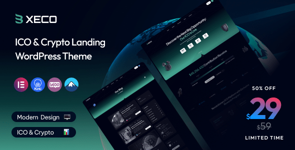 Xeco v1.0 Nulled - ICO & Crypto Landing WordPress Theme