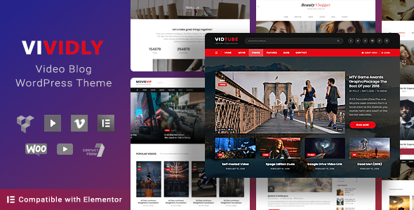Vividly v1.5.4 Nulled - Video Blog WordPress Theme