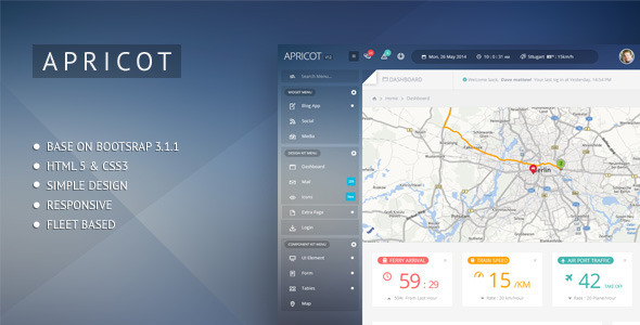 Apricot v1.3 Nulled - Navigation Admin Dashboard Template
