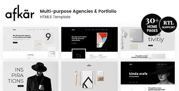 Afkar Nulled - Creative Multi-Purpose HTML Theme