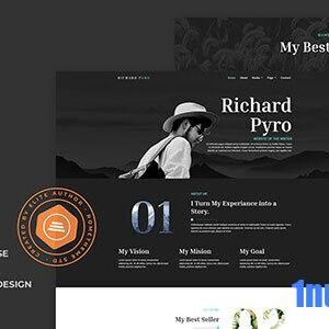 Pyro Nulled – Writer Portfolio HTML Template