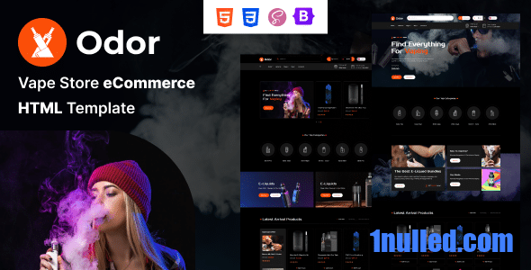 Odor Nulled - Vape Store eCommerce HTML Template