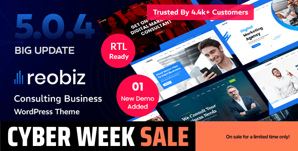 Reobiz v5.0.9 Nulled - Consulting Business WordPress Theme