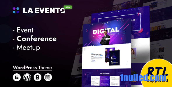 La Evento v1.2.0 Nulled - An Organized Event WordPress Theme