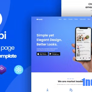 Sanbi v1.0 Nulled – App Landing Page WordPress Theme