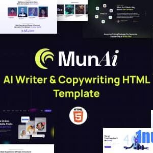 MunAi Nulled – AI Writer & Copywriting HTML Template