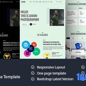 Ajmain Nulled – Personal Portfolio/CV HTML Template