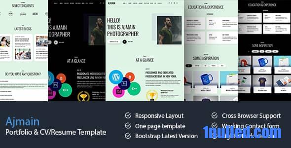 Ajmain Nulled - Personal Portfolio/CV HTML Template