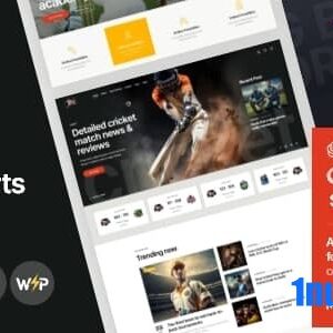 Spin v1.1 Nulled – Cricket Team Sports WordPress Theme + AI