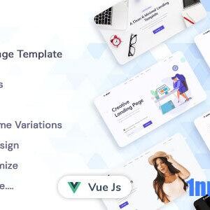 Lezir Nulled – Vuejs Landing Page Template