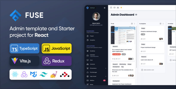 Fuse React TS v10.3.0 Nulled - Redux, RTK Query, TypeScript, Vite, Admin Dashboard Template