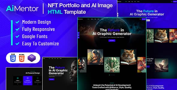 AI Mentor Nulled - AI Image Generator HTML Template