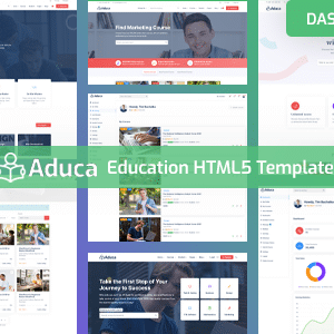 Aduca Nulled – Education HTML Template with Dashboard