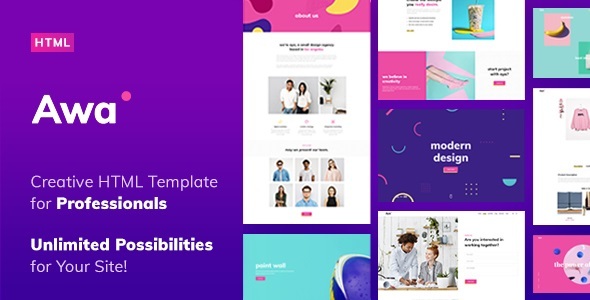 AWA Nulled - Portfolio HTML Template