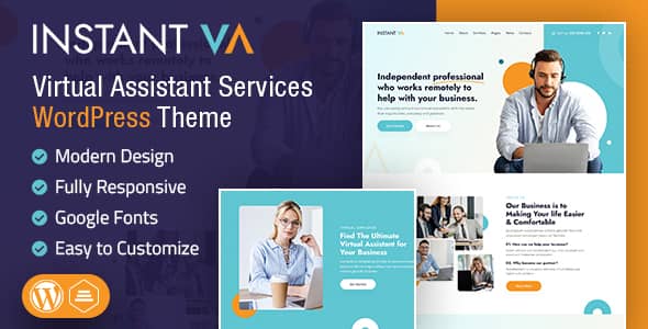 Instant VA v1.0 Nulled - Virtual Assistant WordPress Theme