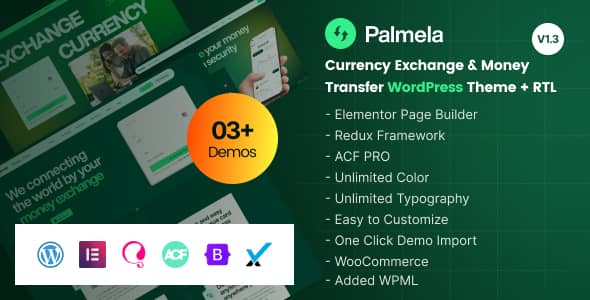 Palmela v1.3 Nulled - Online Banking & Money Transfer WordPress Theme