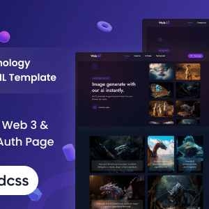 WebAi Nulled – AI Startup & Technology Tailwind CSS Landing Template