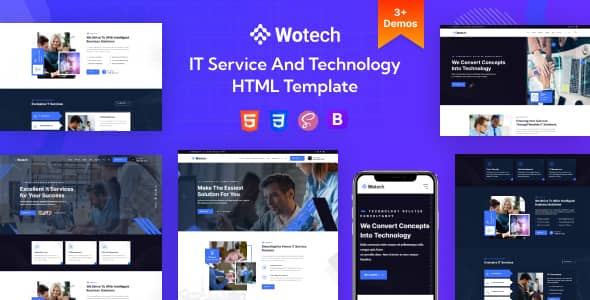 Wotech Nulled - IT Service And Business HTML Template