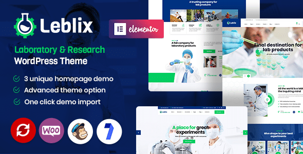 Leblix v1.9 Nulled - Laboratory & Research WordPress Theme