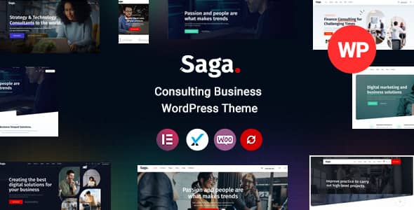 Saga v2.4 Nulled - Business Consulting WordPress Theme
