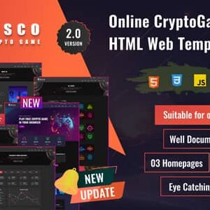 Miscoo v2.0 Nulled – Online CryptoGaming HTML Template
