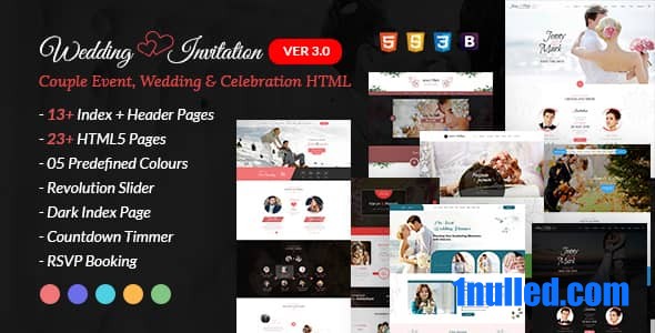 Wedding Event Nulled - Wedding Invitation and Celebration HTML Template
