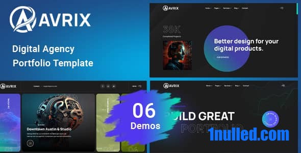 Avrix v1.0.2 Nulled - Digital Agency Portfolio Template