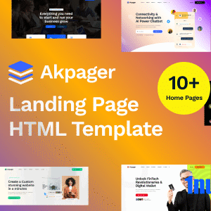 Akpager Nulled – Multipurpose Landing Page HTML Template