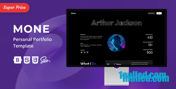 Mone v1.0.1 Nulled - Personal Portfolio Template